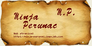Minja Perunac vizit kartica